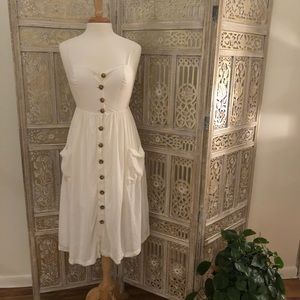 White Button Dress